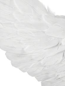 Fairy Wings Outfit Angel Accessories Feather Wings Fallen Angel Costume Men Women Halloween Costume Accessory - 白色 - 查看 2