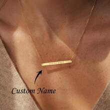 Personalized Engraved Necklace - Customized Name Necklace - Personalized Name Jewelry - Multicolor - View 2