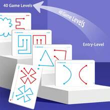 hoojojo 1 Peça Ferramenta de Ensino de Desenvolvimento do Cérebro Esquerdo e Direito, Auxílio para Melhoria do Equilíbrio e Atenção, Quadro Apagável Reutilizável, Conjunto de Treinamento de Coordenação Mão-Cérebro para Desenvolvimento Cerebral Geral, Acessórios de Treinamento de Controle de Caneta, Acessórios de Treinamento de Habilidades Motoras Finas, Suprimentos Educacionais Montessori, Desafio de Pensamento Jogo Cerebral, Acessórios de Interação Sensorial, Adequado para Ensino em Sala de Aula, Jogos Familiares e Locais de Festa Multiplayer