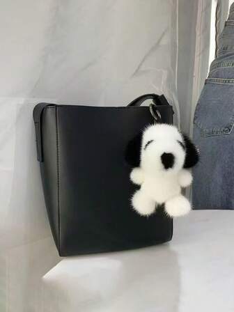 1 st unik korvhund-chokladnyckelring, handgjord vävd nyckelbandsberlock, lämplig för väskor, ryggsäckar, accessoarer