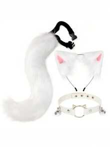 Realistic Fox/Cat Tail Costume Accessories - Soft Anime Role-Playing Tails, Suitable For Role-Playing And Masquerade Parties, Tail Role-Playing, Moving Tail Role-Playing, Cosplay Headpiece, Halloween Costume Accessories, Long-Feathered Masquerade Parties, Fox Mask Role-Playing, Stage Performance Props, Suitable For Women, A Great Gift Choice - New Multi-color - View 5