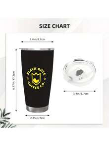 20oz Black Rifle Coffee Company Stainless Steel Travel Mug - Vacuum Insulated, Durable 304 Stainless Steel, PS Lid, Perfect For Hot & Cold Beverages, Ideal For Home, Office, Camping, And Outdoor Adventures, Office Coffee Cup| Full Print Design| Durable Construction, Coffee Bar Accessories - trắng - Xem 6