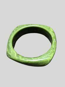 3 件不对称亚克力半透明手链，时尚百搭（手工制作，表面略有瑕疵） - 彩色 - 查看 10