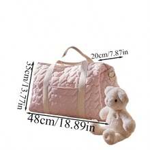 1 buah Tas Ganti Popok Motif Quilted Love Warna Solid - Tas Popok Multifungsi Kapasitas Besar dan Tas Perlengkapan Bayi, Tas Popok Bayi Multifungsi Kapasitas Besar, Tas Ganti Popok Portabel Unisex, Bahan Mudah Dibersihkan, Tas Penyimpanan Perjalanan Bayi Baru Lahir, Tas Penyimpanan Popok Bergaya dan Ringan, Penyimpanan Kebutuhan Sehari-hari Bayi, - MultiWarna - View 7