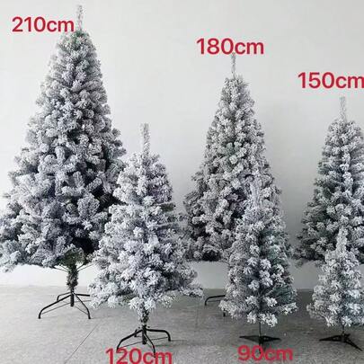 Árbol de Navidad artificial blanco, verde y rosa con nieve (1 pieza) - Decoración navideña realista de plástico, ideal para el hogar, tiendas o plazas | Diseño navideño acogedor | Textura de ramas esponjosas, adorno navideño blanco nevado, árbol de Navidad de PVC con nieve artificial, árbol de Navidad nevado para escaparates, tamaño, estrella de la punta amarilla, la imagen del producto es solo la referencia.