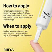 NIDA Peptide Propolis Renewal Serum+Revive Eye Cream For Face And Neck(1.35fl.Oz/40ml)-Wrinkles Fine Lines Aging Skin Daily Radiant Fine Lines, Cell Turnover, Radiant Skin, Moisture Retention - 杏色 - 查看 7