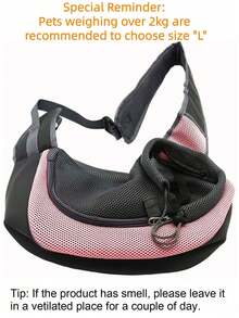 1pc Pet Travel Tote Bag, Breathable One Shoulder Carry Bag With Large Capacity, Portable Pet Carrier Suitable For Small Pets Up To 10kg Cat Carrier Cat Bag