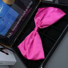 Bow Collar, Extra-Large Bow Neck Hair Tie, Headpiece, And Satin Neck Chain – Suitable As Cosplay & Comic Convention Outfit Accessories For Ladies - Kẹp tóc đỏ ngọt ngào - Xem 9