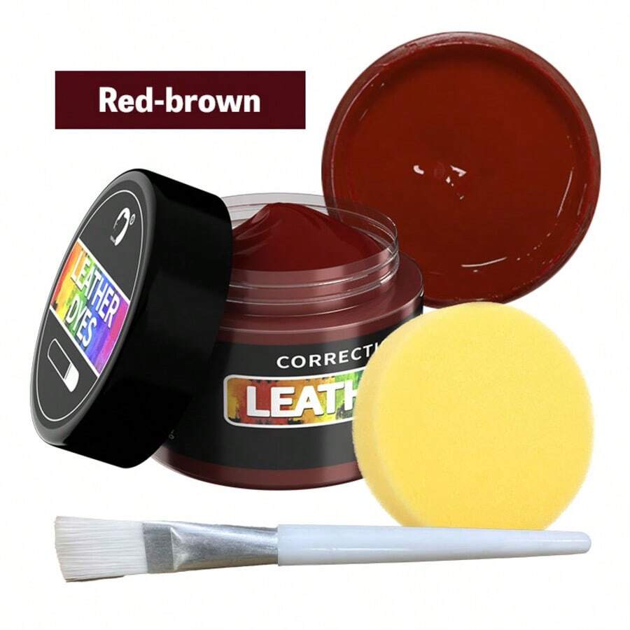 Kem phục hồi da ghế ô tô màu nâu đỏ 30g, chỉ cần một lần lau, lên màu nhanh, kèm theo mút và cọ - Công thức dành cho giày dép, lựa chọn mùa xuân hè, quà tặng cho phù dâu, trang trí phòng ngủ, bãi biển, du lịch, dành cho nam, dành cho nữ, kỳ nghỉ.