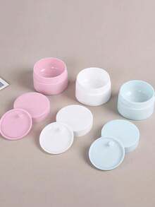 2Pcs/Set 15-50g Make Up Jar Cosmetic Empty Container Small Refillable Bottles Plastic Round Lid Cream Travel Pot