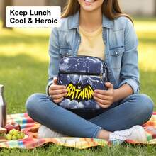 Warner Bros 3pcs/Set WB Batman Backpack Set, Casual Backpack, Collegiate Style Fashion Student Backpack, Printed Large Capacity Outdoor Backpack, Cute Cartoon Backpack, Back To School, Halloween, Christmas Gift - Multicolor - View 7