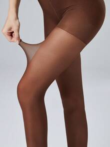 1 Pair Women's 40D Sexy Body Shaper Tights With Tummy Control & Butt Lifter ,Stockings, Fashionable And Simple Pantyhose, Solid Sheer, Cozy - Multicolor - View 11