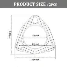 2 juntas de escape, juntas de brida de escape de 3 pernos de 2.25 pulgadas, colector/silenciador/catalizador multifuncionales 2.25 pulgadas - inicial - Ver 2