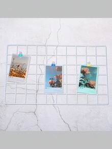 网格照片墙、用于照片展示的金属丝墙网格、相框拼贴板、金属丝网墙板房间装饰、DIY 铁艺相框拼贴用于悬挂墙壁装饰、可折叠多张图片整理器。 - 彩色 - 查看 15