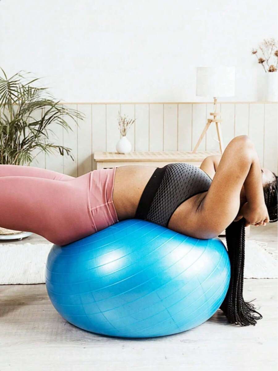 5 Sizes Yoga Ball, Fitness Ball, Birthing Ball For Pregnant Women, Physical Therapy, Balance, Stability, Workout, Office Ball Chair, With Quick Pump, Smooth Multi-Color