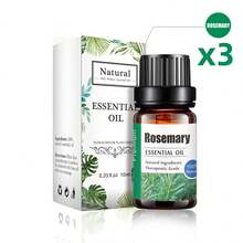 3 Stücke 10ml/0,33 fl.Oz Aromatherapie Reine Ätherische Öle Wellness Natürliche Zutaten Pflanze Fügt Reichhaltigen Dicken Aroma Duft Premium Düfte für Diffuser, Erweiterte Duftstein, Luftbefeuchter Geschenk Eukalyptus Zitrone Nelke Vanille Ingwer Kamille Rosmarin Lavendel