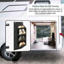 1 pezzo Porta scarpe stretto beige e nero montato sulla porta, stile festivo natalizio a 4/8 ripiani con tasche profonde, organizer appendibile per scarpe e stivali, adatto per porta, armadio, parete e camera da letto, collezione natalizia, ideale per organizzare le scarpe invernali, regalo di Natale perfetto per la casa, essenziale per l'accumulo di fine anno e decorazioni natalizie