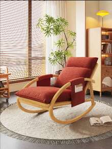 Outdoor/Indoor Single Swing Lounge Chair, Removable & Movable, Solid Wood Frame, Suitable For Cafe, Balcony, Yard