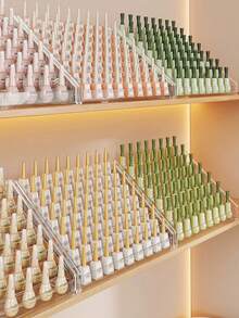 1 zestaw wielowarstwowej półki ekspozycyjnej do przechowywania kosmetyków, na lakiery do paznokci, cienie do powiek, pudry kompaktowe i inne kosmetyki do makijażu, na toaletkę, jako stojak na dekoracje świąteczne i noworoczne