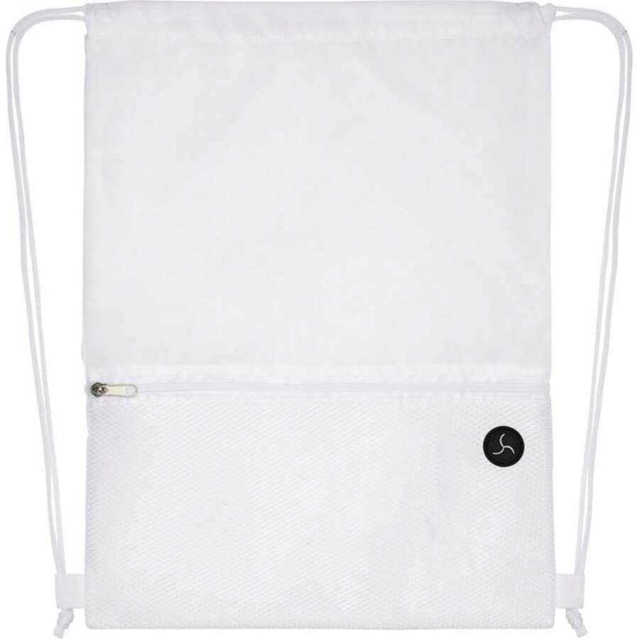 Bullet Oriole Mesh Drawstring Bag (White) - White - View 1