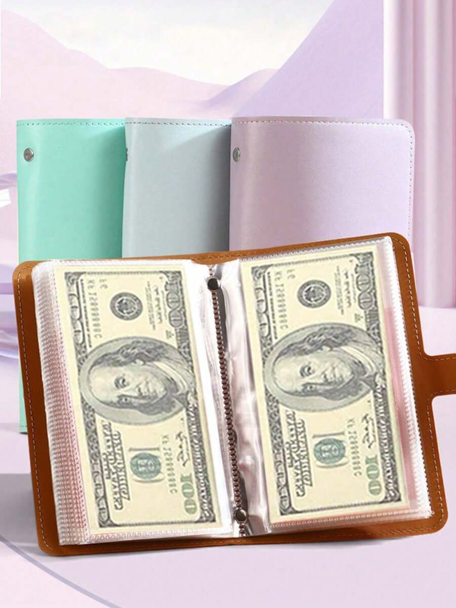 100个信封，价值挑战可替换活页夹，预算和储蓄挑战活页夹信封，省钱活页夹，多功能活页收纳袋，便携式收纳整理袋