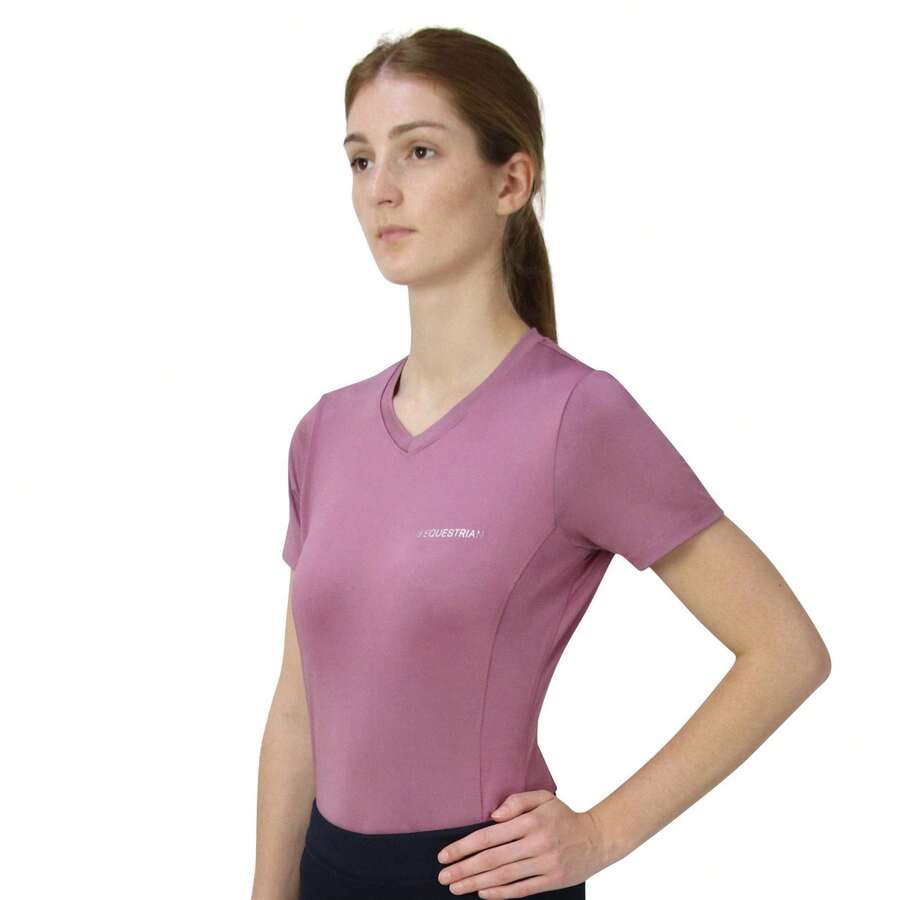Hy Womens/Ladies Synergy T-Shirt (Grape) - 95% Polyester/5% Nylon - (BZ4664) - Purple - View 1
