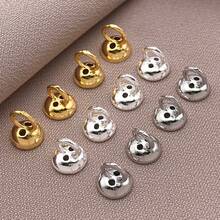 5/10/15pcs 18k Gold Plated Brass Bead End Cap With Hole,Bead Cones With Loop, End Connector For Bracelet, End Closure For DIY Necklace Making Craft Accessories - Multicolor - View 4