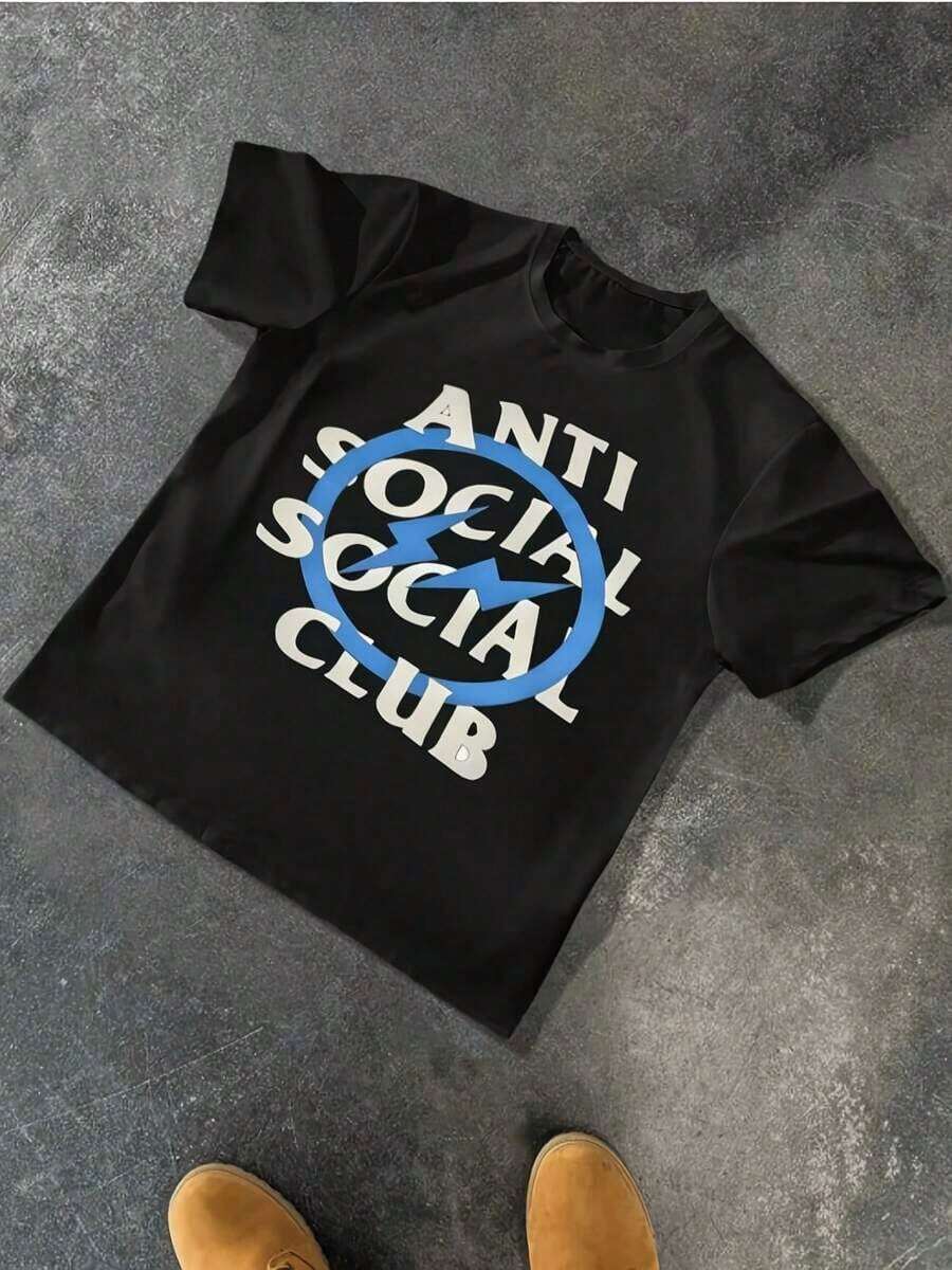 Anti Social Club Rose Graphic Aesthetic Theme Men's 100% Cotton T Shirt Streetwear - Kiểu 8 - Xem 1