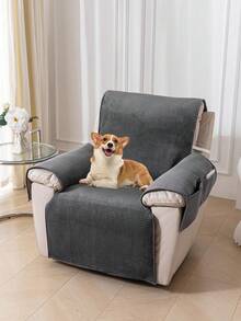 1 件现代简约纯色单人懒人沙发套 - 防滑躺椅保护垫，宠物友好型，可机洗，通用四季多功能垫，适用于单人沙发和躺椅 - 彩色 - 查看 4