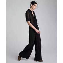 Kenneth Cole Women's Wide Leg High Rise Pants | - 黑色 - 查看 2