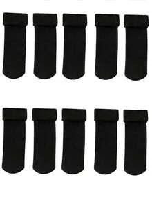 1/5/10 paia, calze alla caviglia neutre, con fodera in lana, calde e confortevoli, calze neutre universali per uomo e donna, morbide e alla moda, confortevoli e calde, calze invernali imbottite e calze spesse per l'inverno, calze da neve con fodera in pile nero, calze per stivali da neve invernali, calze soffici, calze da donna, adatte per l'inverno freddo e l'uso quotidiano, calze calde e accoglienti