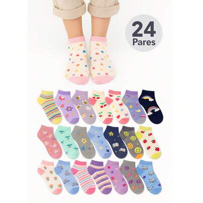  SL.MAX Calcetines tines para mujer, paquete de 24 pares concolores  diferentes combinacions o un solo color  tines deportivos ligeros para cualquier deporte. DISEÑOS RANDOM