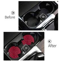 2 pezzi Sottobicchieri portabicchieri per auto, antiscivolo e antiurto, accessori universali alla moda per interni auto, regalo per feste