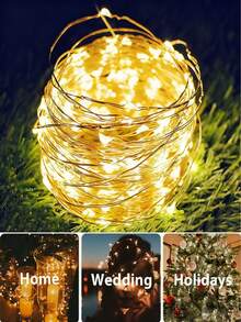 Solar Powered Outdoor String Lights With 8 Modes - 7M/12M/22M Waterproof Fairy Lights With 50/100/200 LEDs For Yard, Garden, Fence, Christmas Tree, Wedding, Birthday, Party Decorations