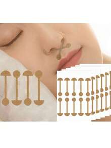 100 pezzi/set di clip per le ali del naso morbide, elastiche e autoadesive. Strisce per la correzione e la bellezza del naso per restringere le narici larghe. Strisce correttive morbide, elastiche e autoadesive per le ali del naso per restringere le narici larghe. - Multicolore - Visualizzare 4