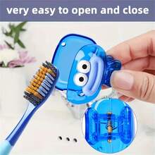 5pcs Sausage Shaped Toothbrush Holder Set, 4-Color Portable Combination, Home & Travel Dual-Use Cute Toothbrush Storage Rack - Sausage Mouth Toothbrush Box - View 3