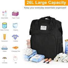 Diaper Bag Backpack, Multifunctional Baby Changing Bag With Baby Carrier And Insulated Bottle Pocket, Large Capacity Diaper Backpack For Boys And Girls, Waterproof And Stylish - Tặng kèm ô che nắng + thuốc chống côn trùng - Xem 2