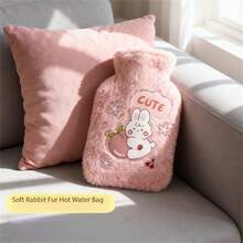 1 szt. Bardzo duży, gruby, miękki, długi, pluszowy termofor do rąk, napełniany woreczek na ciepłą dłoń, pluszowy termofor z kreskówkową powłoką antywybuchową, niezbędny na zimę