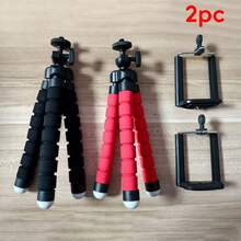 8-Legged Tripod, Universal Slouchy Phone Holder, Portable Camera Tripod With Phone Clip - Black - View 9