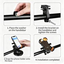 Universal Motorcycle & Bicycle Phone Holder, Fits 4.5-7.2 Inch Smartphones - Multicolor - View 8