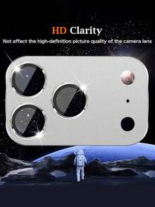 Camera Lens Protector Film Compatible With Iphone 17 Pro Max, [Anti-Scratch], [Compatible With Phone Case], [Matte Finish], Metal Aluminum Alloy + Tempered Glass, Lens Protector Compatible With Iphone 17 Pro Max - Silver - Silver - View 7