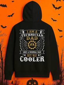 1 Pack Men'S Funny I'm A Lama Technician Dad Like A Normal Cooler Graphic Hooded Sweatshirt - Vintage Black Pullover Hoodie With Llama Design, Machine Washable, Warm & Lightweight For Winter, Casufall Hoodies,Men's Fall Clothes,Street Wear,Halloween,Mens Hoodies,Y2k Clothes,Jesus Hoodie,Thanksgiving Day,Nightmare Before Christmas,Christmas,Basics,Christmas Sweatshirt,Thanksgiving Outfit Men,,Christmas Clothes,Winter Clothes For Men,Men Gifts - Black - View 1