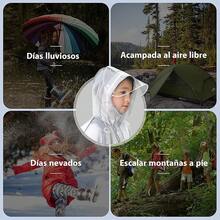 Impermeable para Lluvia,Impermeable para Lluvia Ciclismo de Reutilizable,Kit de Poncho para Lluvia de niño con Botas para Lluvia,para Exteriores,Ciclismo,Excursionismo y Uso Diario - blanco - Ver 9