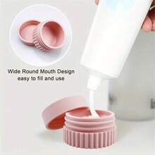 1/4pcs Silicone Dispensing Box Silicone Travel Can With Lid Silicone Cream Can Portable Travel Powder Box With Lid Cream Bottle Toiletries Small Travel Container For Body Hand Cream, Lotion Leak Proof Refillable Bottle Headdress Storage Box