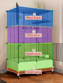 1 Stück hochwertige Vogelkäfig Kombination, großer spritzwassergeschützter Vogelkäfig, Vogelhaus, Vogelfütterungsassistent, geeignet für Papageien, Aras, Häherlinge, große Lachdrosseln, Zebrafinken, Perlhühner und verschiedene kleine Vögel, luxuriöse Landschaftsgestaltung Villa, Haus, Weihnachtsgeschenk für Vogelfreunde, mit beweglichen Richtungsrädern, verschiedene Größen erhältlich