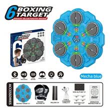 Objetivo de boxeo para niños, máquina de entrenamiento de boxeo inteligente Bluetooth con música mejorada, objetivo de boxeo montado en la pared, objetivo de boxeo inteligente para niños, equipo deportivo de entrenamiento sensorial de velocidad de reacción y ritmo, juguete antiestrés para niños - Multicolor - Ver 15