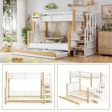 Kids Bedding Accessories - White+Natural + Solid Wood+MDF - View 6