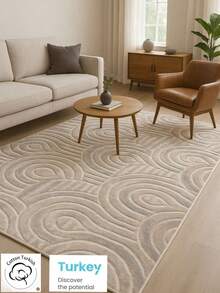 "Made In Turkey Non-Slip Area Rug With Gel Backing – Soft, Stain Resistant, Anti-Static, Allergy-Friendly Carpet – Available In Multiple Colors & Sizes (40x60, 50x70, 50x80, 80x150, 100x150 Cm