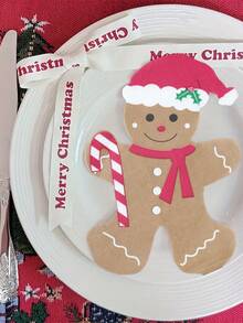 20Pcs Disposable Christmas Paper Napkins, Christmas Napkins With Gingerbread Man Design, Christmas Decorations, Disposable Tableware Decoration, Christmas Party Supplies, New Year Celebration Decor, Party Favor, Kitchen Supplies, Xmas Decor, Tableware For Party&Festive