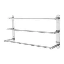 304 Stainless Steel Three-Tier Towel Rack Silver - Silver - View 5